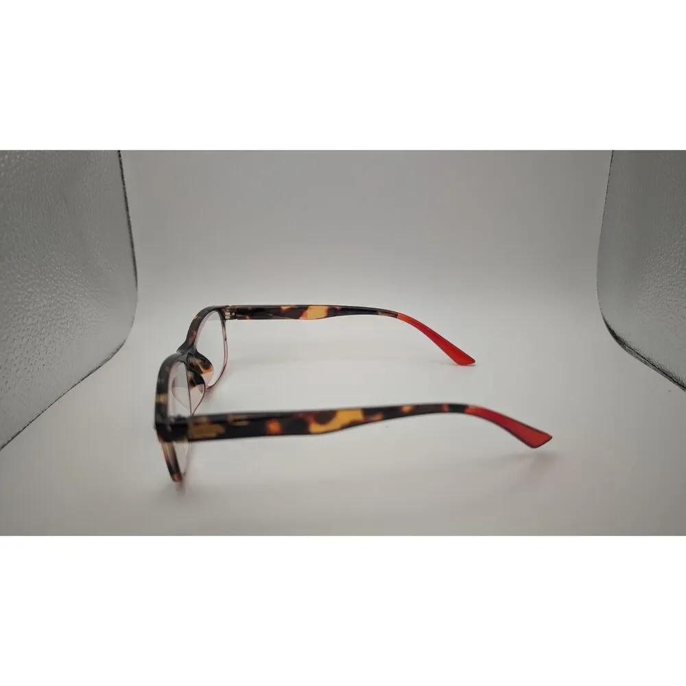 Red and Orange Tortoise Eyeglass Frames
